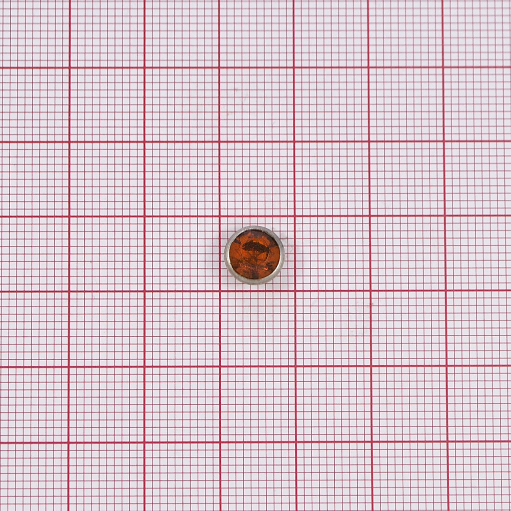 Хольнитен 8мм Nikel оранжевый камень / 1 тыс.шт. Хольнитен