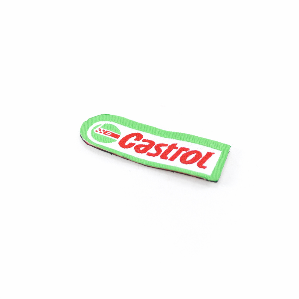 Нашивка Castrol 6*2см, салатовая. Шеврон Нашивка