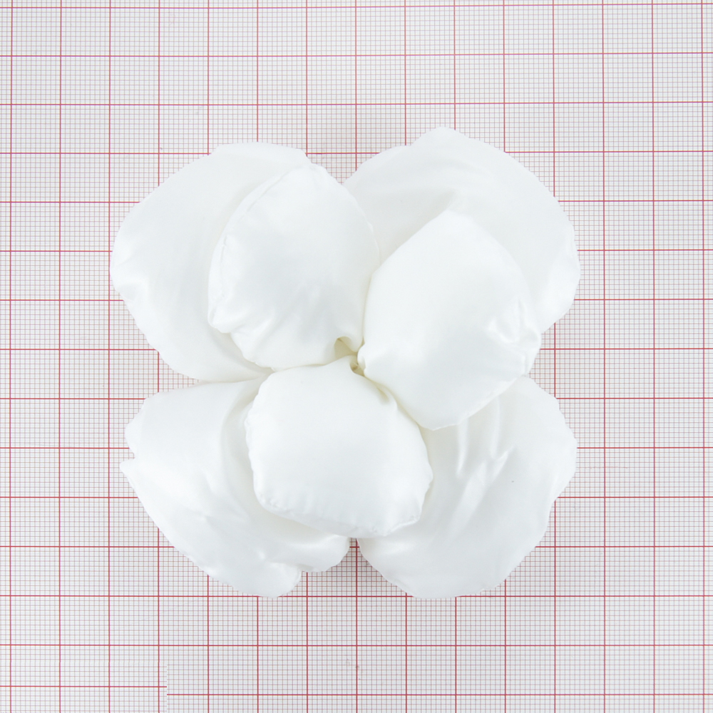 Аппликация декор обувная Дутик F-5521 Цветок 7 белая, шт. Аппликации Пришивные Цветы Банты