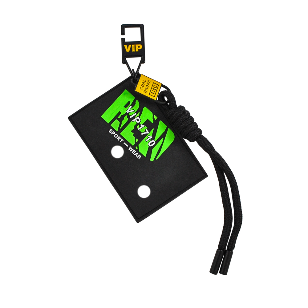 Подвеска резиновая со шнурком RED VIP, 6*9см, черный, белый, желтый, зеленый, шт. Подвески