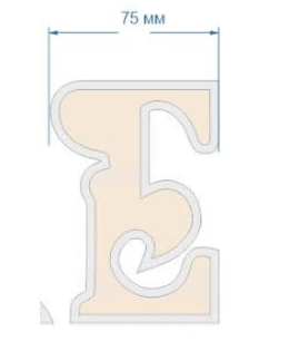 Шеврон махровый Буква Е, 7,5*10,5см, бежевый, шт. Нашивка Махровая