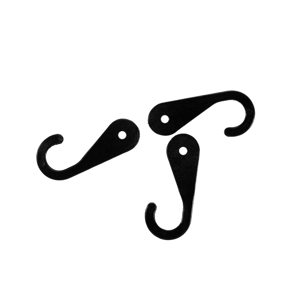 Крючок пластик 21*50мм, черный, 1т.шт.. Крючки