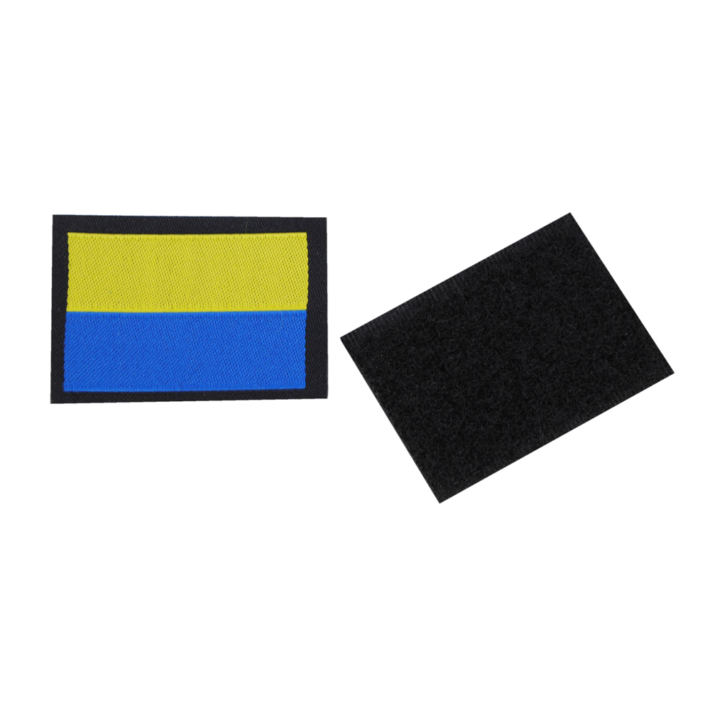 Нашивка тканевая УКРАИНА флаг, 4,6х3,3см, желто-голубой /липучка, atkisatin/ шт. Нашивка Вышивка