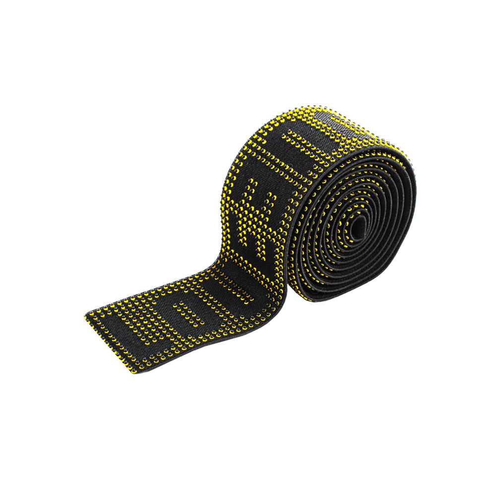 Резинка с резиновыми шариками LOVE, 4см, черный, желтый, ярд. Резинка