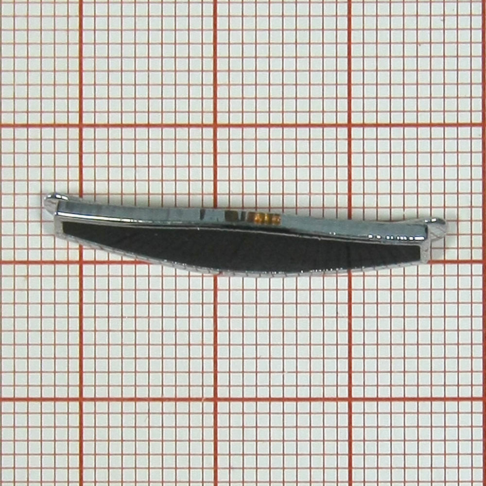 Краб металлический Лодочка 28*6мм NIKEL, черная эмаль. Крабы Металл Геометрия