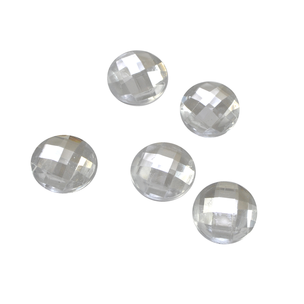 Стразы Д на клей, круг 20мм бел.кристал 38, 1тыс.шт. Стразы на клей