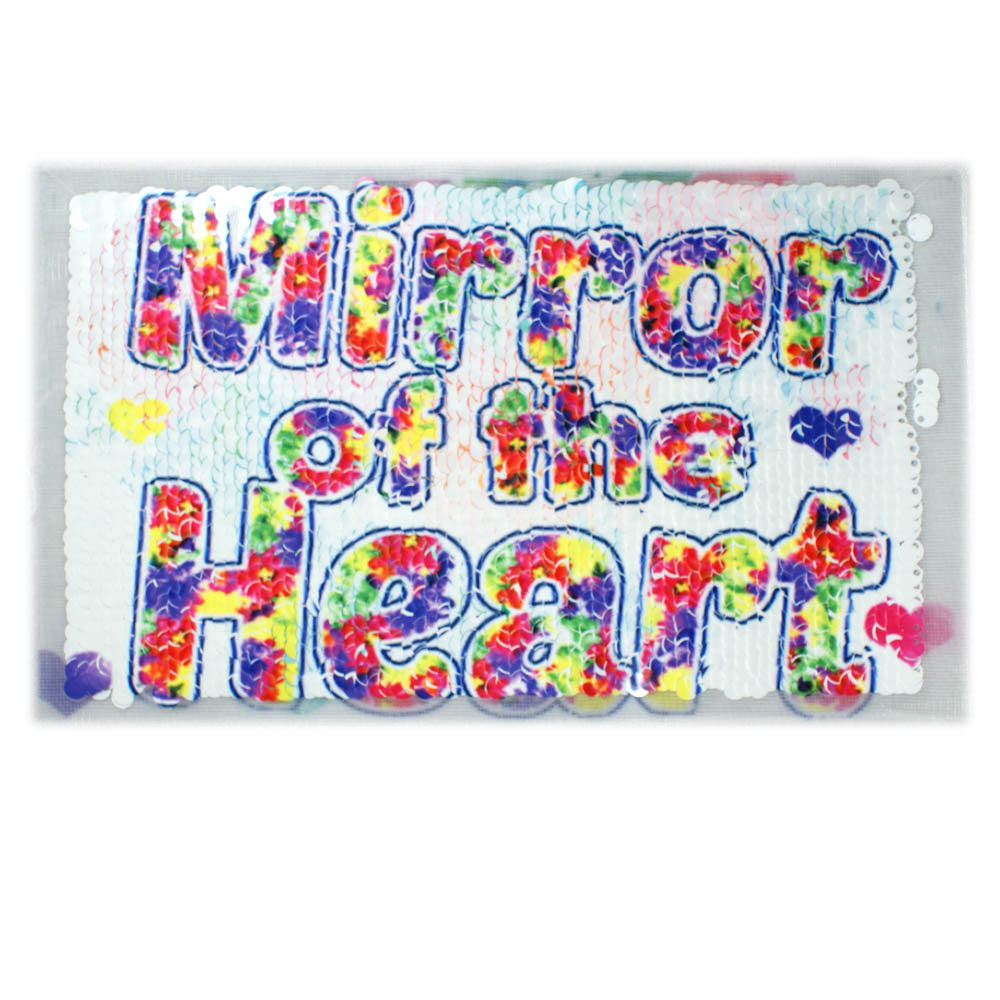 Аппликация пришивная пайетки двусторонняя Цветы /Mirror of the heart 12,5*20см цветная, шт. Аппликации Пришивные Пайетки