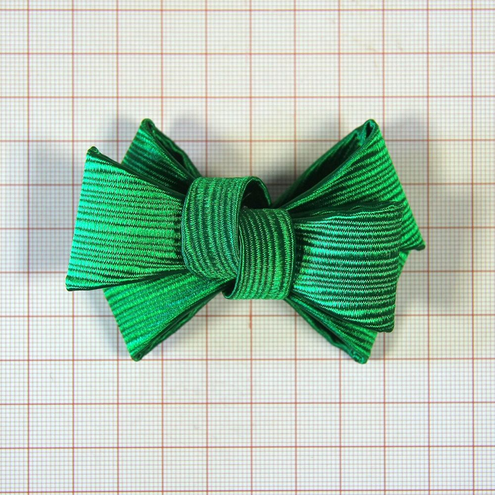 Аппликация декор обувная SAF0694 5*7см изумрудно-зеленый бантик-фильц, шт. Аппликации Пришивные Цветы Банты
