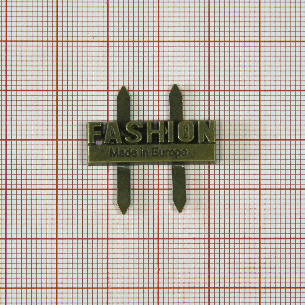 Краб металл FASHION, antik brass, 2,5*0,8см . Крабы Металл Надписи, Буквы