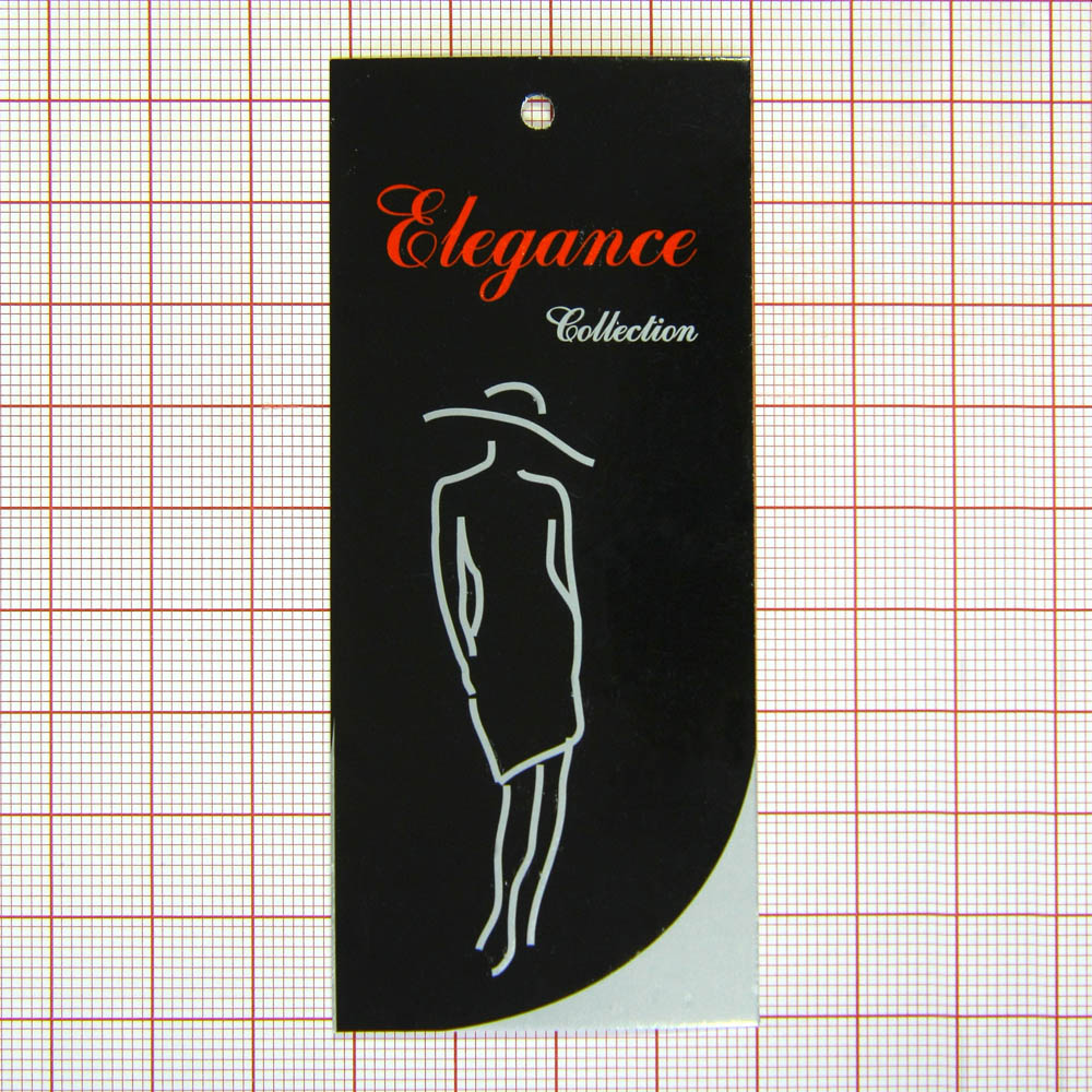 Этикетка бумажная Elegance (леди) черный 42*95мм, шт. Этикетка бумага