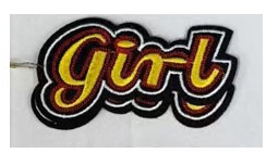 Шеврон Girl, желтый, красный, черный, шт. Нашивка Ткань