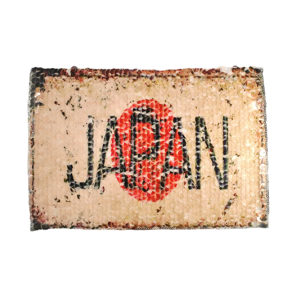 Аппликация пришивная пайетки JAPAN 20*30см светло-бежевый, коричневый, красный, шт. Аппликации Пришивные Пайетки