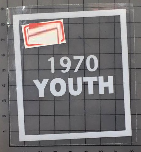 Аппликация клеенка пришивная Youth 8,5*9см прозрачн., белый лого, шт. Аппликации Пришивные Резина, Силикон