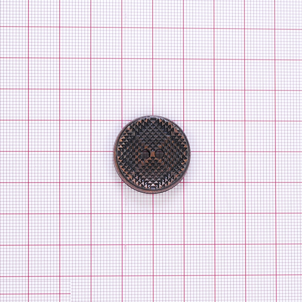 Пуговица TR-40 medn 25мм. Пуговица металлизированная