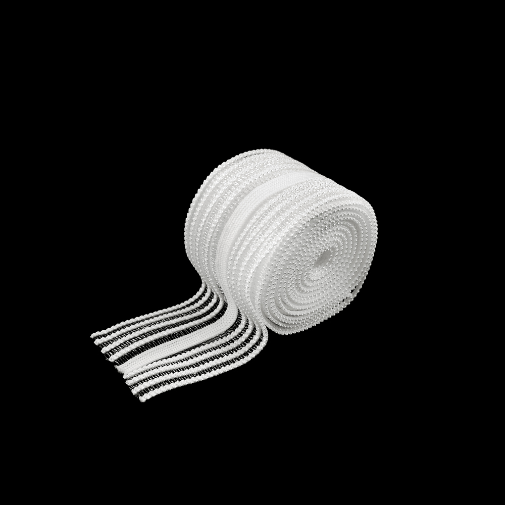 Резинка ажурная 3,8см белый, 48ярд. Резинка