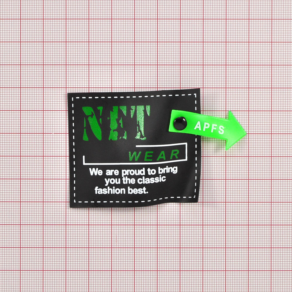 Лейба клеенка NET 6*5см, черный, зеленый, белый, шт. Лейба Клеенка