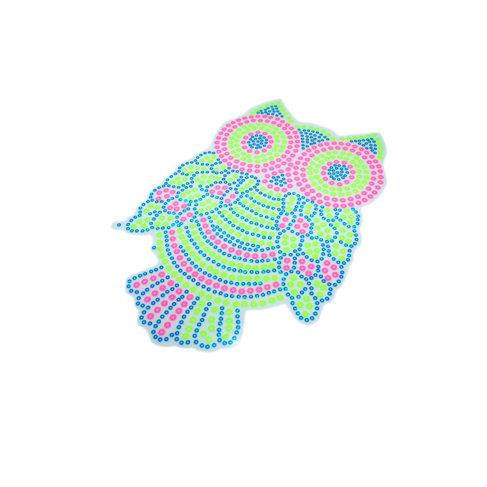 Аппликация клеевая пайетки Сова 26*17см, красные, зеленые, синие пайетки, шт. Аппликации клеевые Пайетки