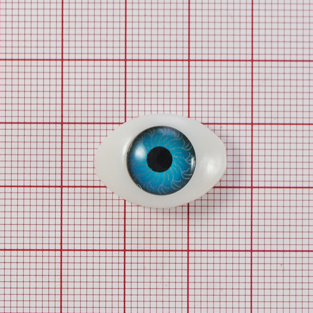 Глаз натуральная форма, № 5110 11мм голубой, 1тыс.шт. Глазики натуральн. форма