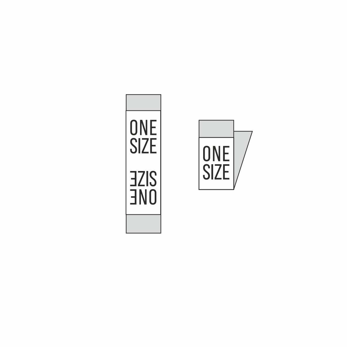Размерник вышитый белый. без рамки, отзеркален ONE SIZE. Размерник вышитый белый