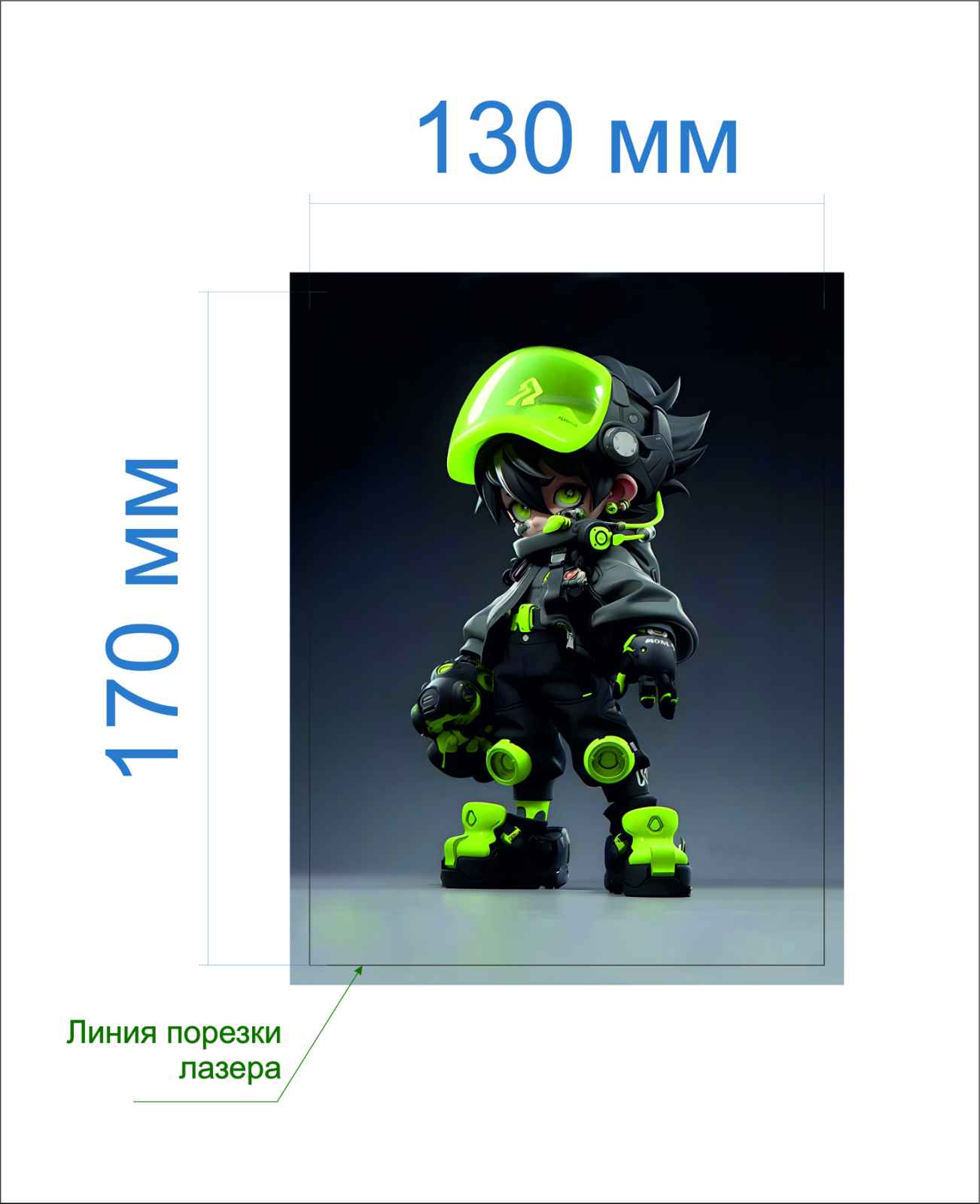 Нашивка, Парень в шлеме (аниме), 13*17cм, дайвинг, сублимация, лазер, шт. Нашивка