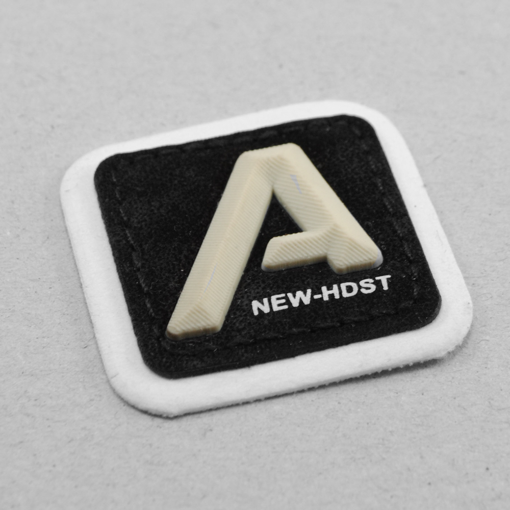 Лейба п/у и резина A new hdst, 4*4см, белый, черный, серый, шт. Лейба Кожзам