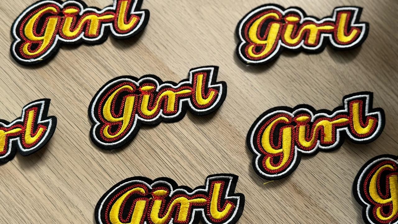 Шеврон Girl, желтый, красный, черный, шт. Нашивка Ткань