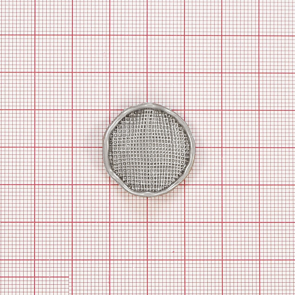 Пуговица металлическая круглая с бортами, малая, 25мм, матовый жемчуг, шт.. Пуговица Металл