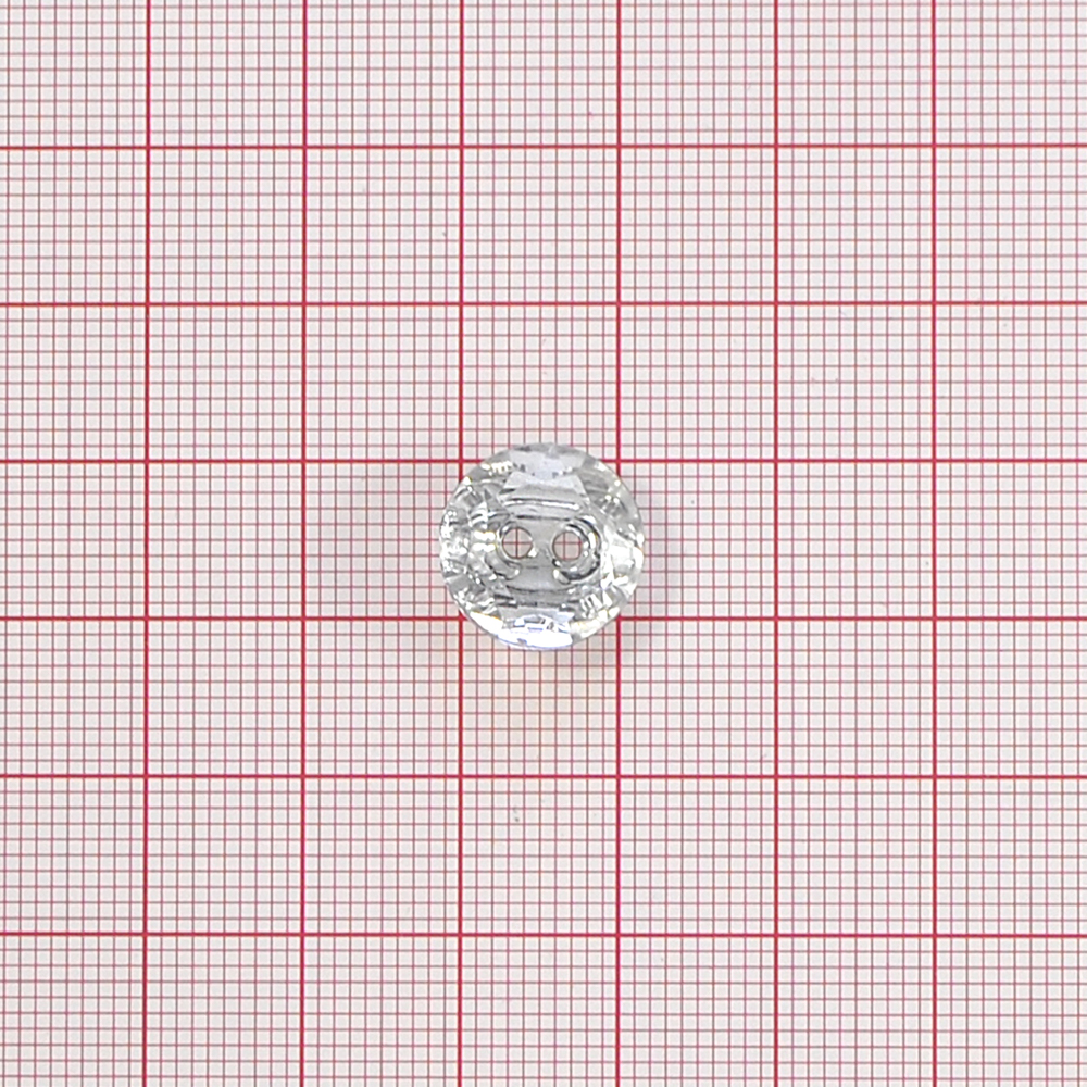 Пуговица Кристалл 2985 13мм белая круглая, шт. Пуговица Акрил, Кристалл