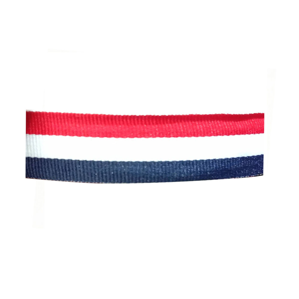 Тесьма Франция 1см сине-бело-красная без лого, ярд. Тесьма