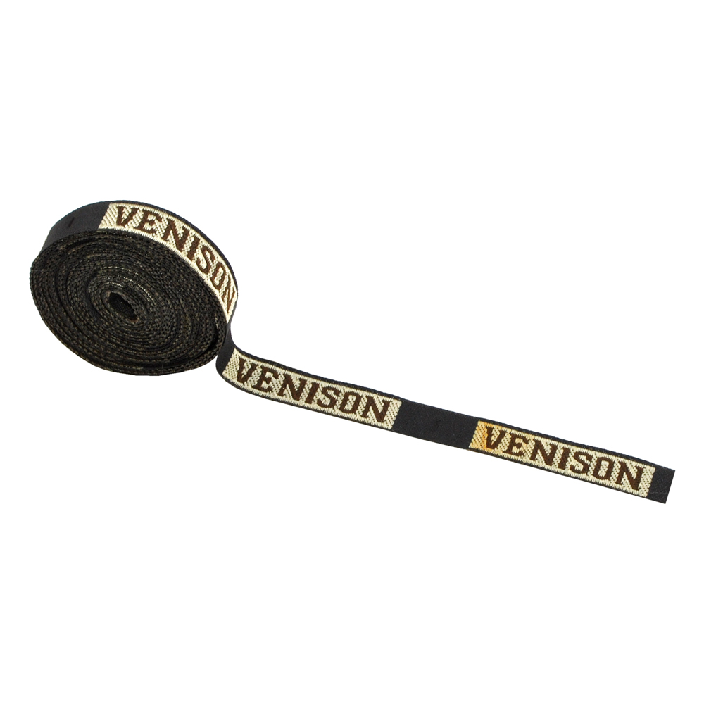 Этикетка тканевая вышитая Venison. Вышивка / этикетка тканевая