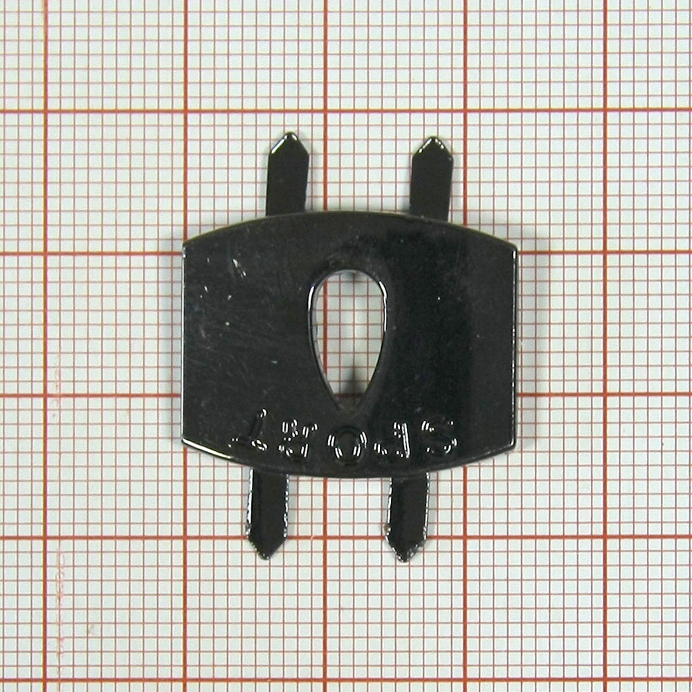 Краб металлический 1303 Sport, Капля BLACK NIKEL, шт . Крабы Металл Геометрия