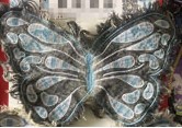Аппликация тканевая Бабочка, черный, голубой, белый,  шт.. Аппликации Пришивные Ткань, Органза
