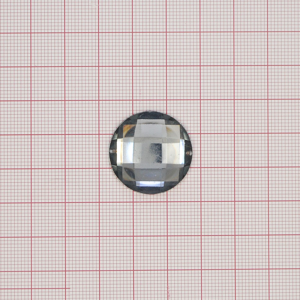 Стразы Д пришивн. круг 25мм серый 6, 1тыс.шт. Стразы пришивные