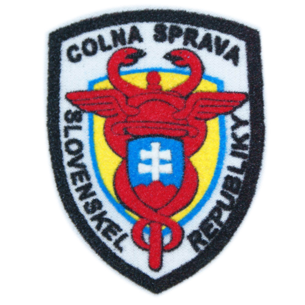 Термоаппликация флок Герб, 75*60мм, фигурная, черный, красный, синий, желтый, шт. Термопереводки Флок