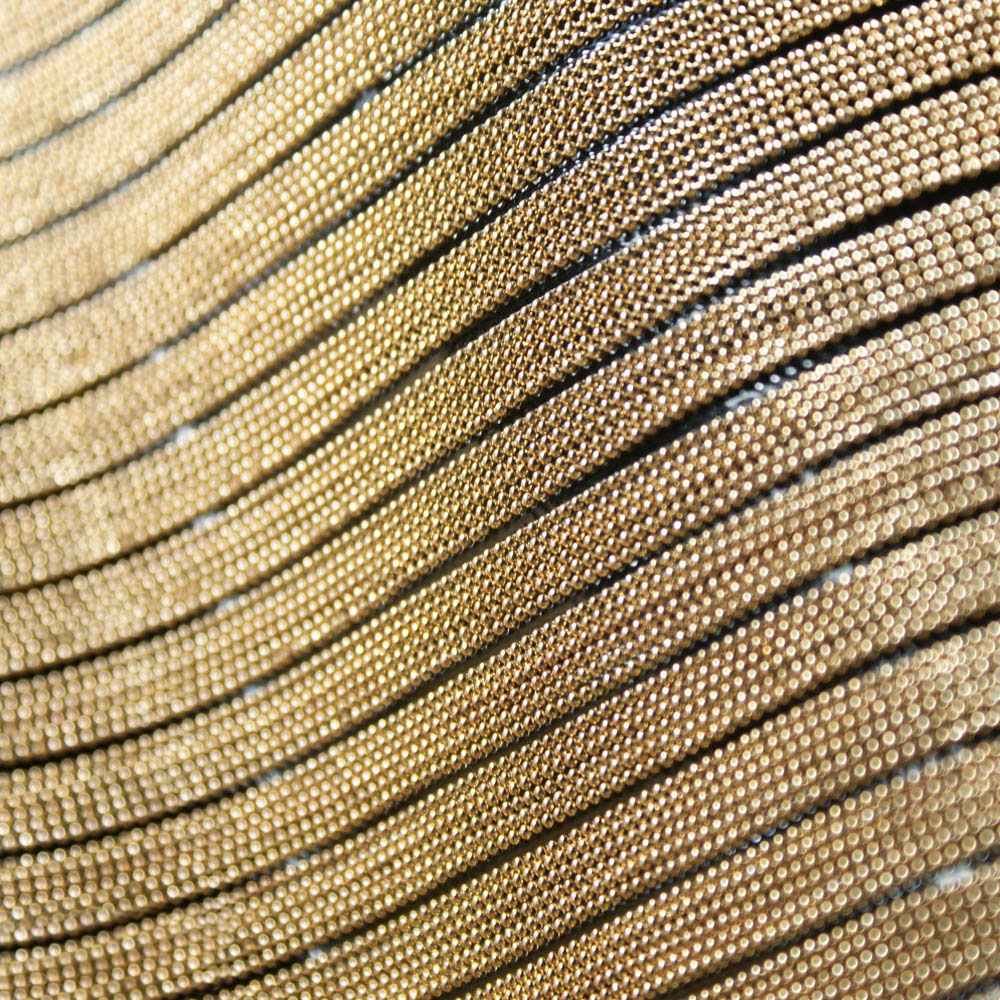 Цепь полотно клеевое Шариковая 8мм GOLD, 24*40см, 1лист. Полотна из страз