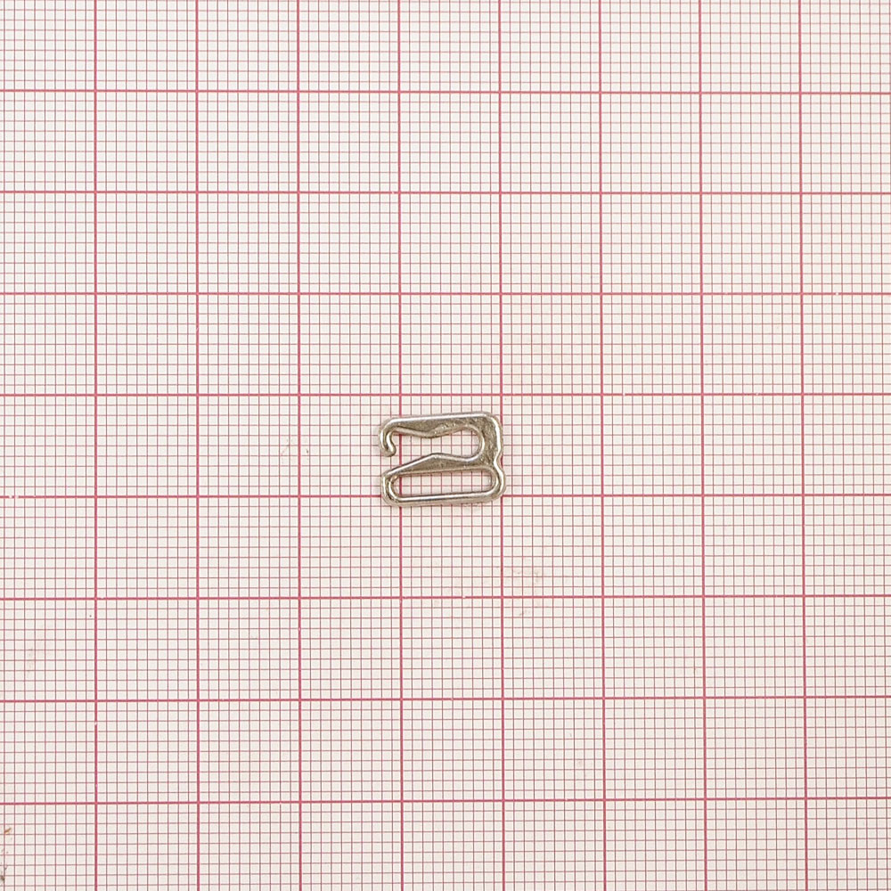 Крючок бельевой металл А910 NIKEL 9*5,5мм (внутр.) 12,3*9мм (внешн.), 1т.шт, уп. Крючок бельевой