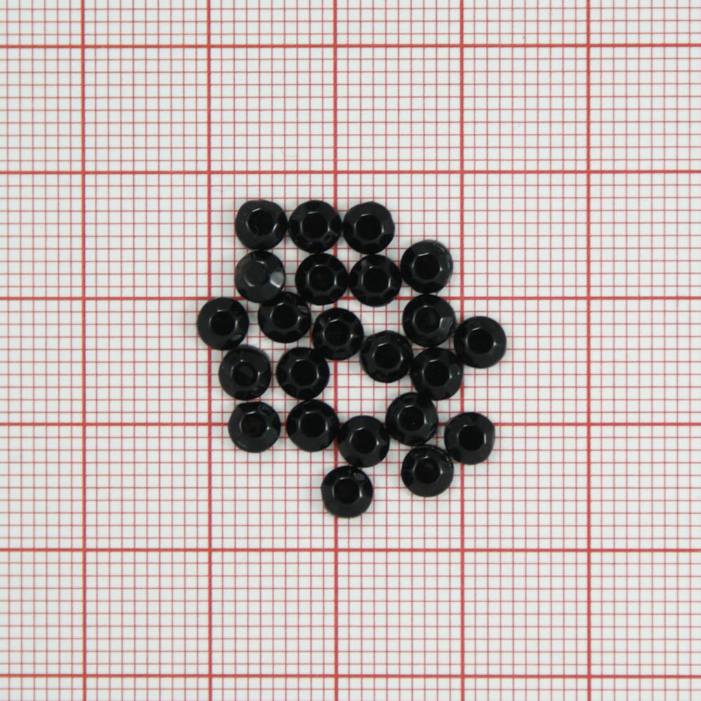 Стразы стеклянные клеевые SS-20 4,5мм, черные 11,52тыс.шт., уп. Стразы стекло до 1000-50 гросс