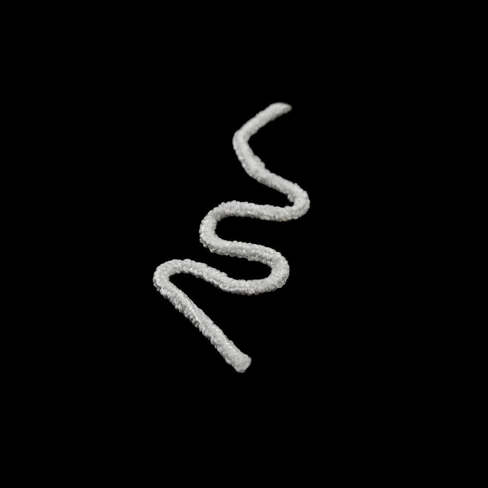 Резинка круглая 3мм, белый /Китай/, 100м. Резинка