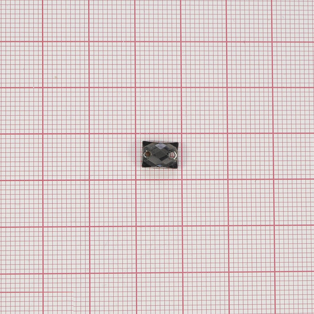 Стразы Д пришивн. прямоуг 6*8мм темн-серый 20, 1тыс.шт. Стразы пришивные