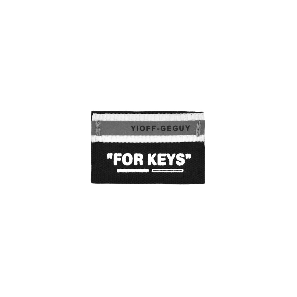 Лейба светоотражающая, FOR KEYS, 2,5*4см, черн, бел, серый, шт. Лейба Кожзам