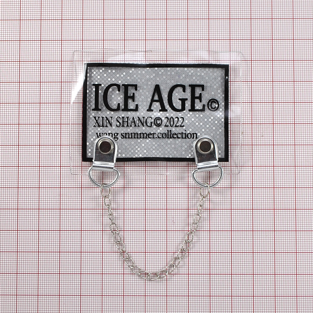 Лейба клеенка c цепочкой, ICE AGE, 6*8см, серый, черный, шт. Лейба Клеенка