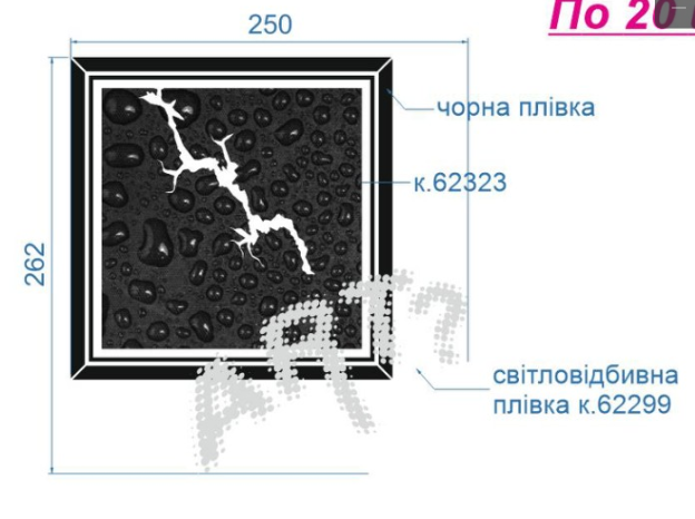 Аппликация, Art Квадрат, 25*26,2см, лазер, плёнки 62323, 62299, шт. Термоаппликация плоттер/лазер