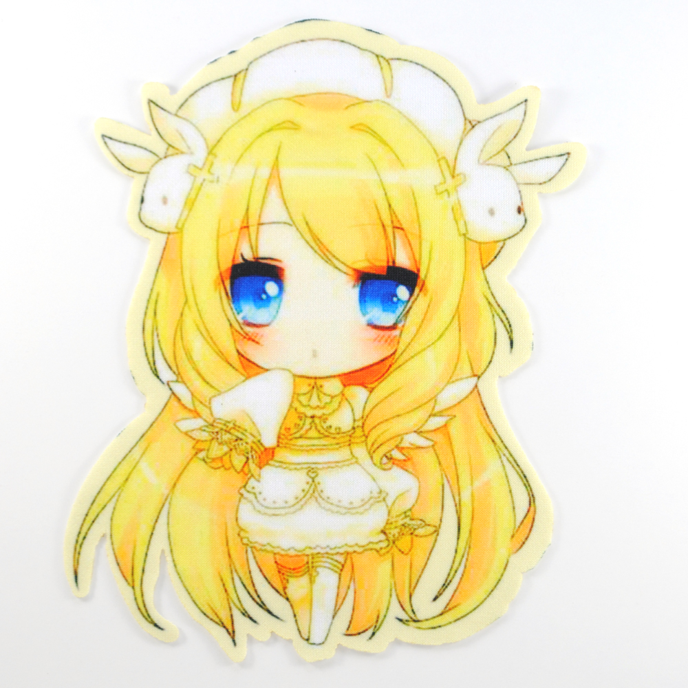 Аппликация клеевая Девочка в наушниках зайках 15*11,7см/дайвинг/шт. Аппликация клеевая