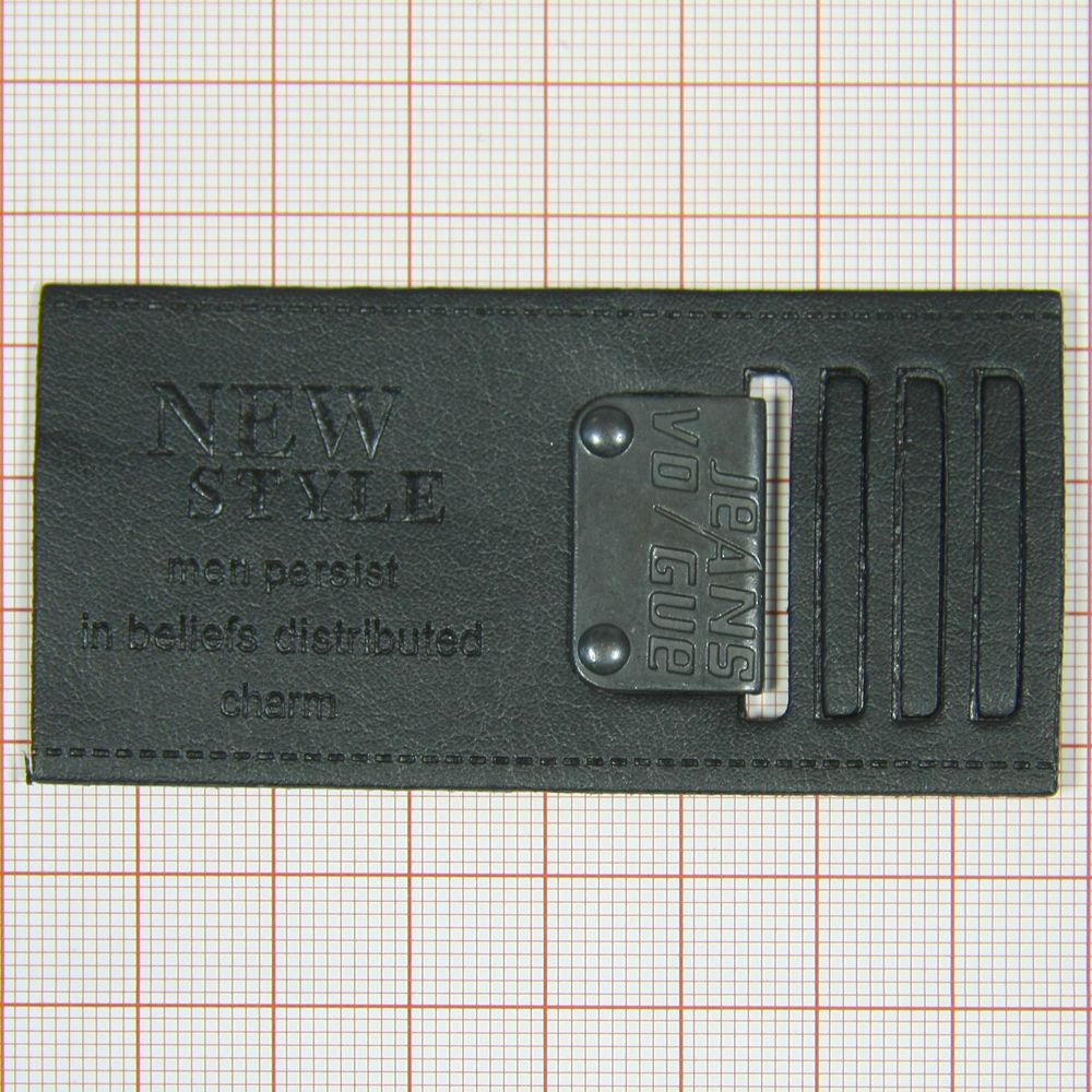 Лейба п/у черная 75*35 NEW StyLe . Лейба Кожзам