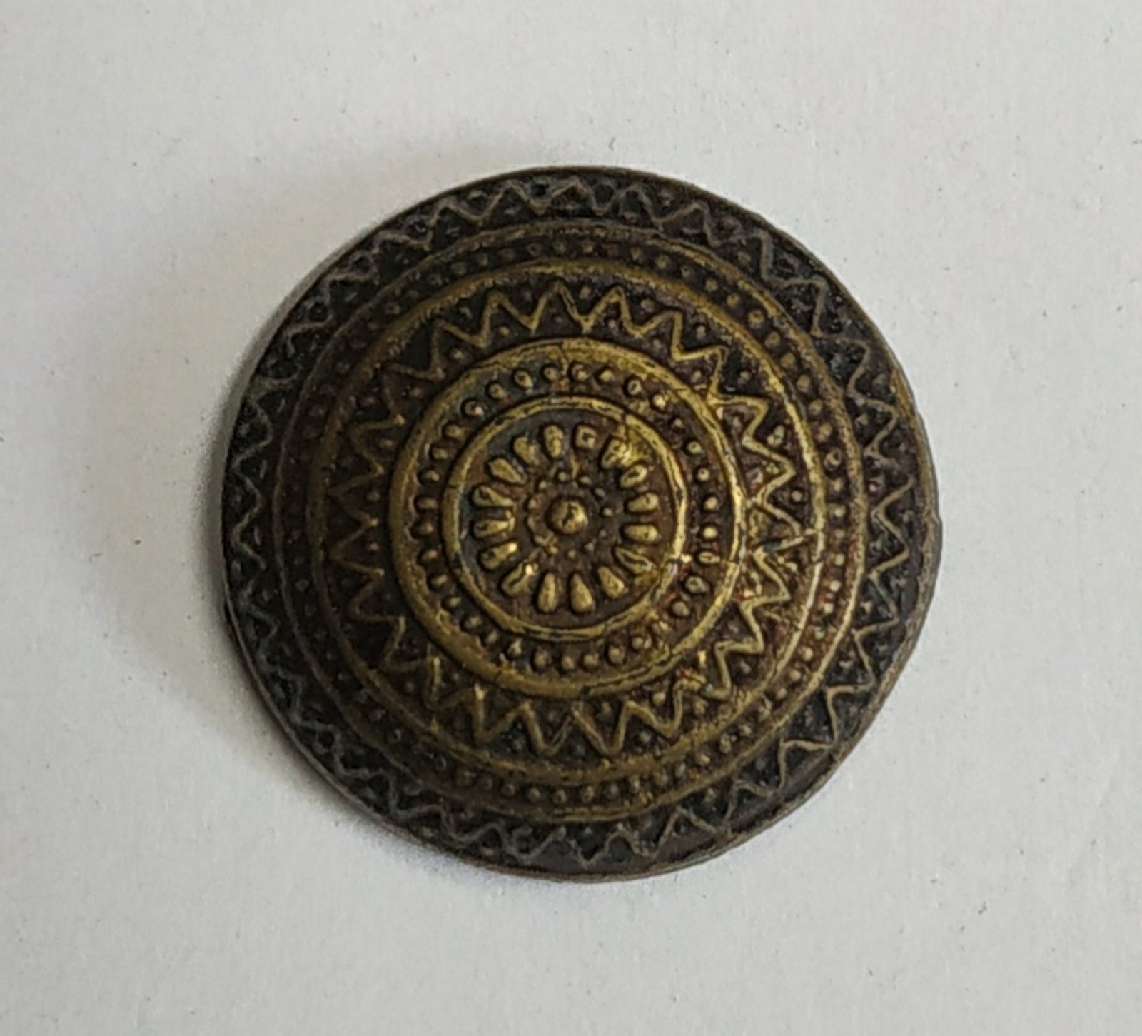 Пуговица TR-13-28 ant 17мм. Пуговица металлизированная