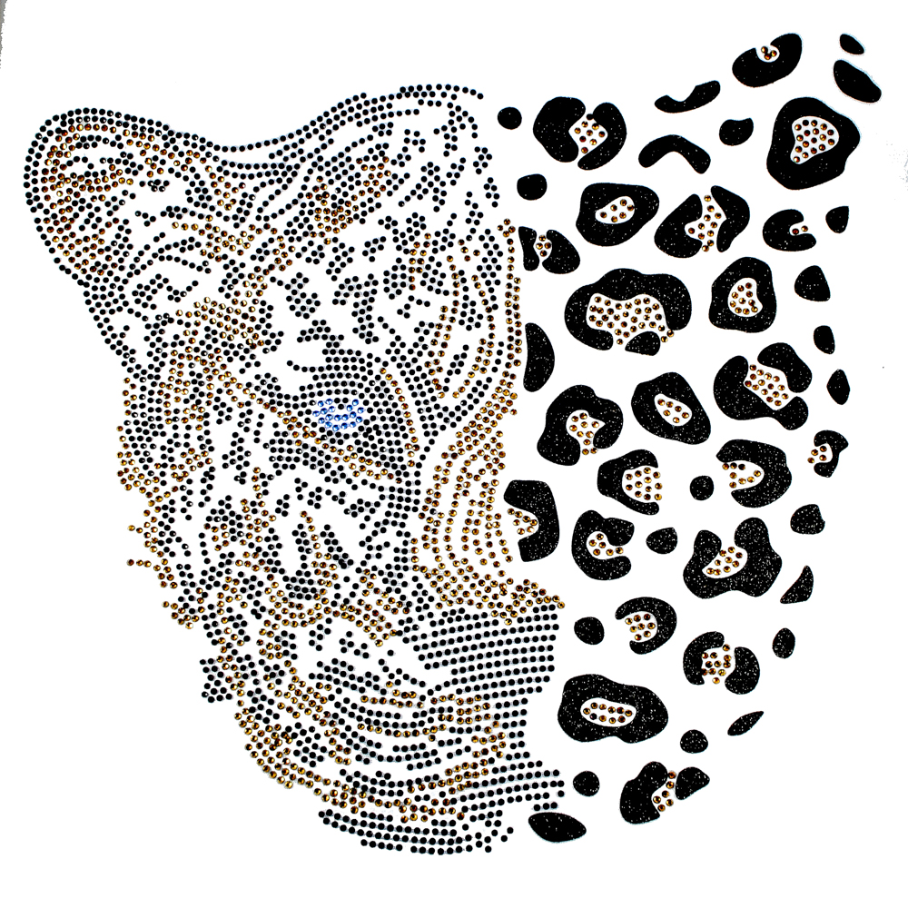 Аппликация композит, Леопард, 28,2*24,3см, лазер, плёнка 62313, SS6 47535,32587, 23383, шт. Аппликация композит