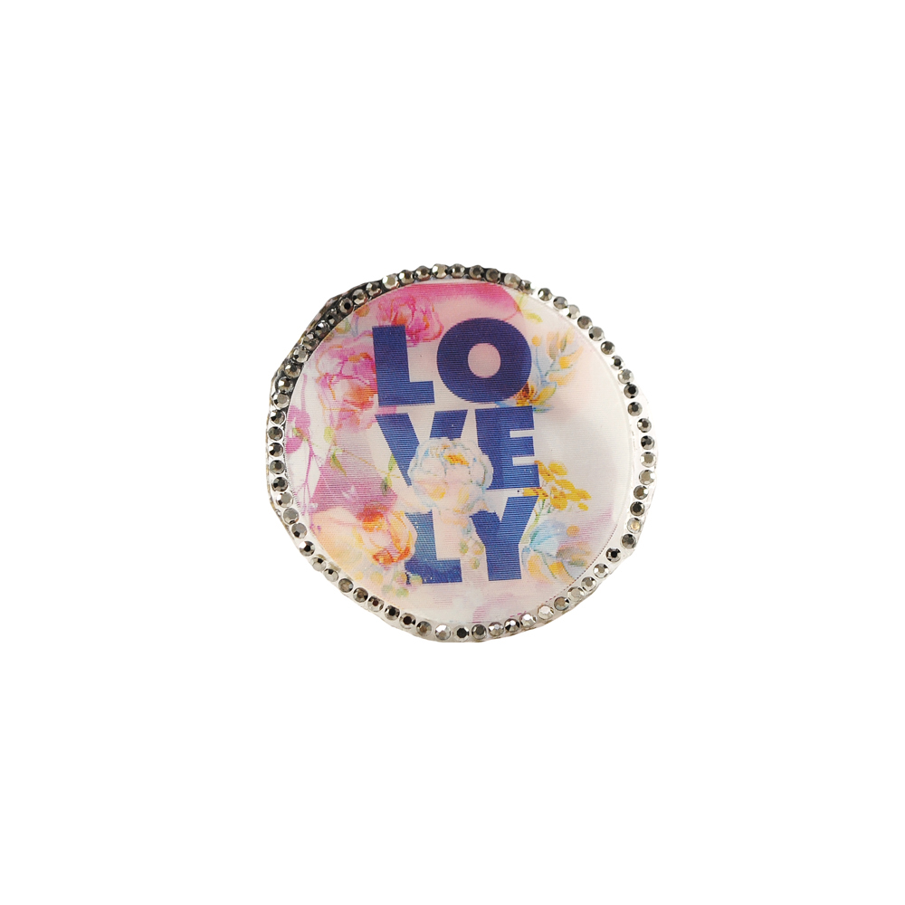 Лейба резиновая LOVELY 3D, 5*5см, цветная, стразы, шт. Лейба Резина