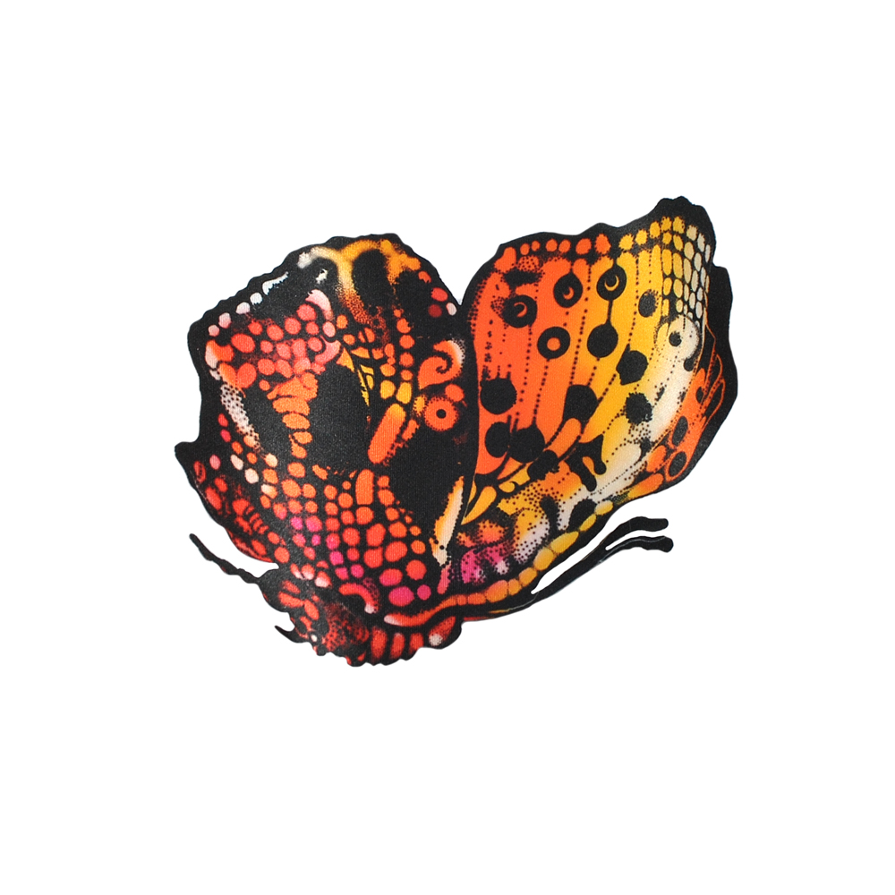 Аппликация клеевая тканевая Бабочка №4-7 13,0*16,3см атлас, шт. Аппликация клеевая