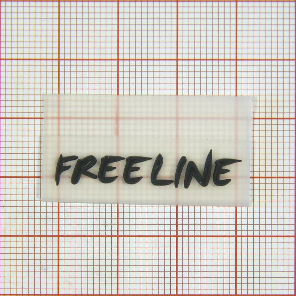 Лейба № 19 Free line резин. прямоуг./флаж/, белая 3,5*1,8см . Лейба Резина