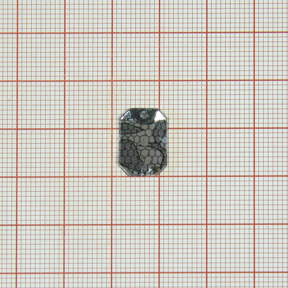 Стразы Т приш. многогр. 10*14мм кружево белый №2 /1т.шт./ . Стразы пришивные